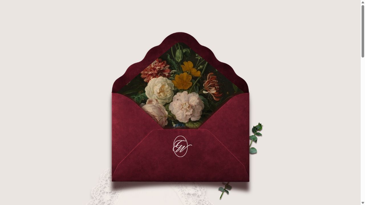 Burgundy Flora invitation template preview